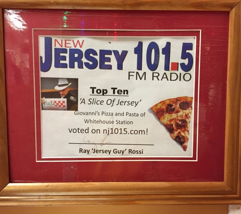 Giovanni's Pizza & Pasta - Whitehouse Station, NJ. Voted top 10 Pizzerias by NJ101.5  listeners 2014