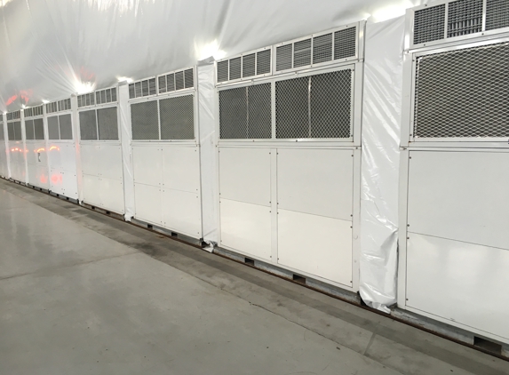 Portable Air LLC - Cocoa, FL. Our Vertical Units from the inside of an event venue.