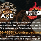 Country Roads Axe Co. featuring West by God CoalFired Pizza