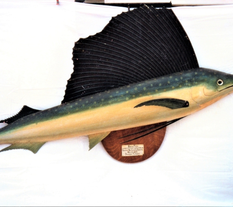 New England Antiques of Punta Gorda - Punta Gorda, FL. Exquisite hand carved & painted Swordfish in cedar wood ~ Previously sold.