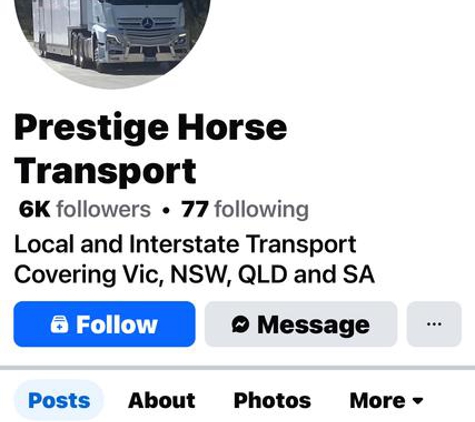 Prestige Horse Transport - Miepoll, VIC. DO NOT USE THIS COMPANY