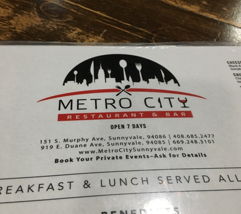 Metro City Restaurant & Bar - Sunnyvale, CA