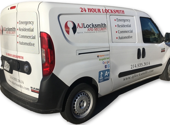 AJ Locksmith & Security - Dallas, TX. AJ Locksmith Dallas Van