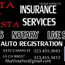 ALTA VISTA SERVICES - Auto Insurance