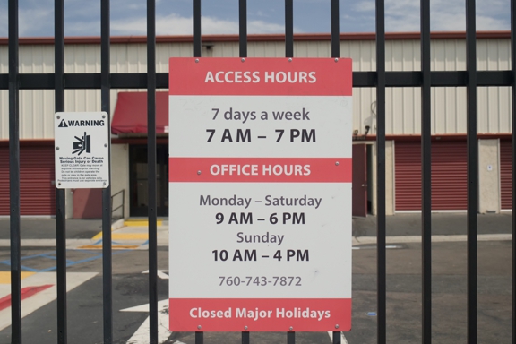 Security Public Storage- Escondido - Escondido, CA. Access 7am-7pm 7 days a week