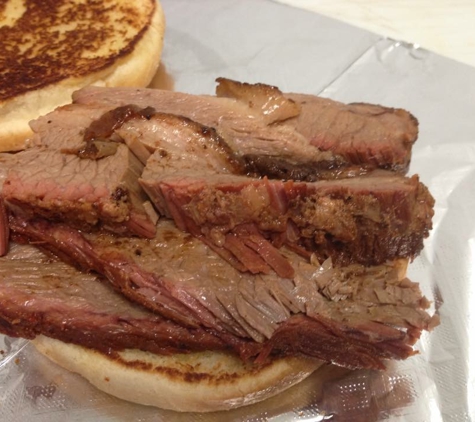 Big Piggy's BBQ & Catering - San Antonio, TX. Tons of meat on a super large sandwich