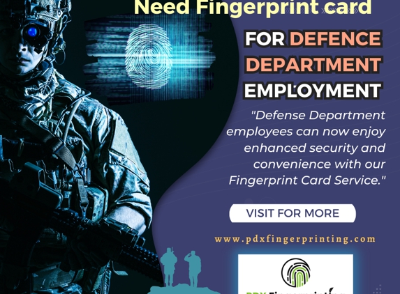 PDX Fingerprinting - Hillsboro, OR