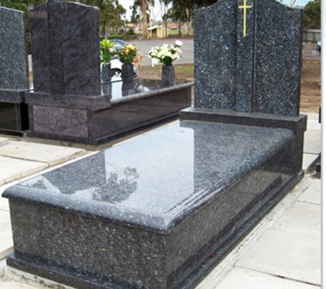 Dimarco Monuments Pty Ltd - Regents Park, NSW. Blue Pearl Granite Monument