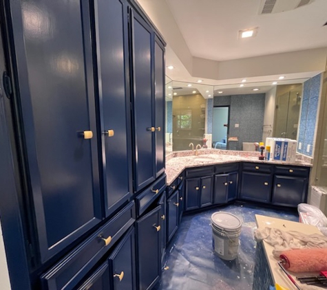 Pedro Hernandez Painting - Mesquite, TX. Bathroom Cabinet painting