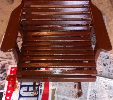 Maid-4-You - Ravenswood, WV. Wooden Porch Chair Double-Coated Stain