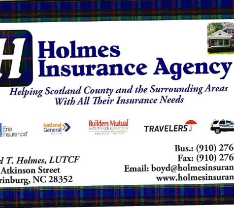 Holmes Insurance Agency, Inc. - Laurinburg, NC