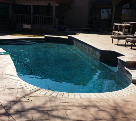 R & J Pool Spa & Deck Svc. Coping  , tile and  replaster