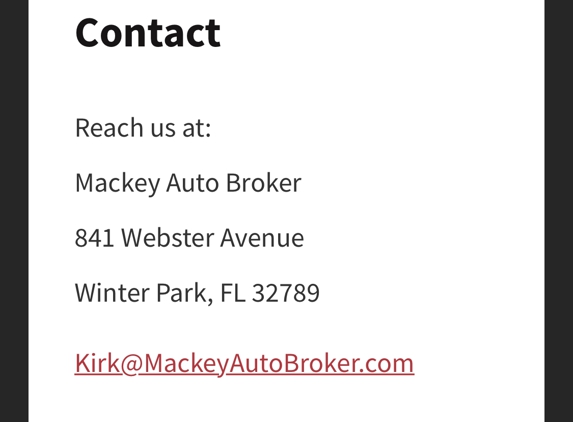 Mackey Auto Broker - Winter Park, FL