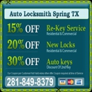 Auto Locksmith Spring TX - Locks & Locksmiths