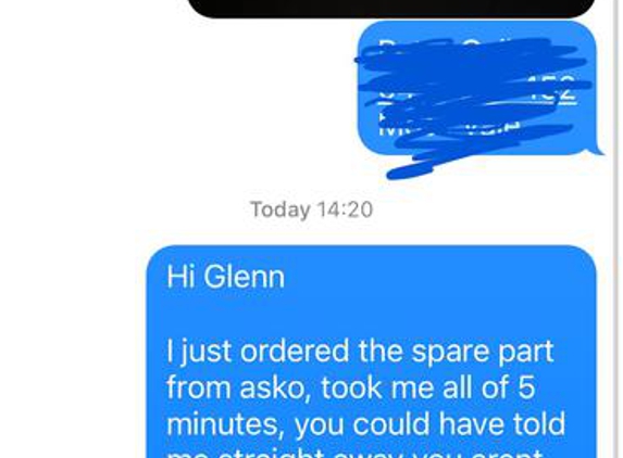 Di Molto - Bowral, NSW. My sms communication proving the 4 week run around