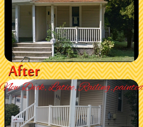 7 Sees Remodeling - Cherry Hill, NJ. New deck, Railing, Paint and Lattice