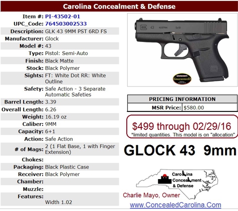 Carolina Concealment & Defense (Gun Store) - Battleboro, NC