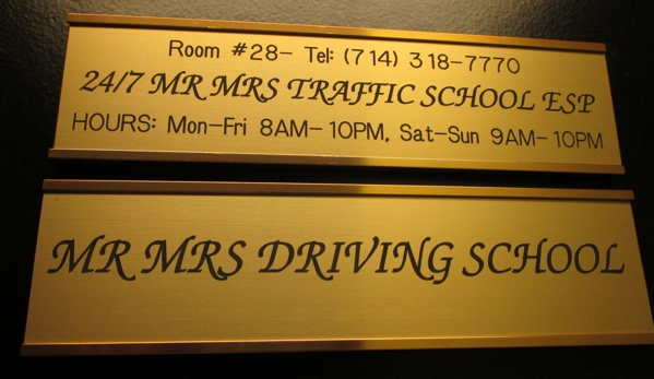 MR MRS DRIVING SCHOOL - Irvine, CA