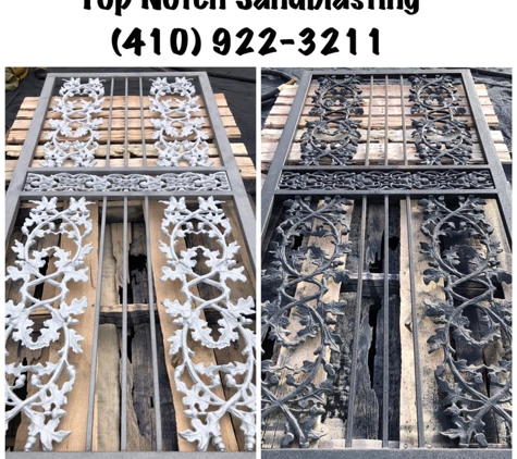 Top Notch Sandblasting - Randallstown, MD. Sandblasting Railings -Before & After