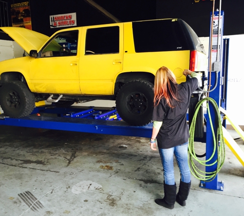 The Shop - Henderson, NV. The Mrs aka Master Tech fixing her 1997 Chevy Tahoe!