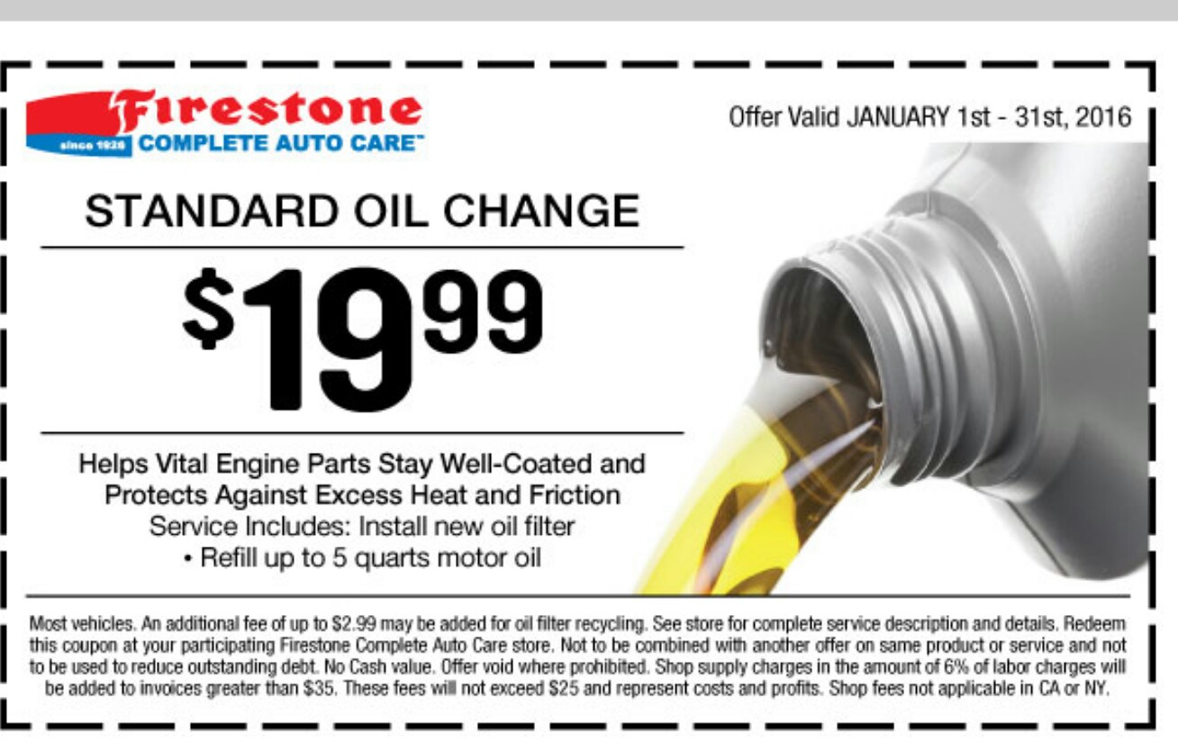 firestone oil change price