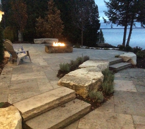 Luke Landscape Company - Haslett, MI. Natural stone patios and fire features