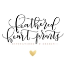 Feathered Heart Prints - Invitations & Announcements