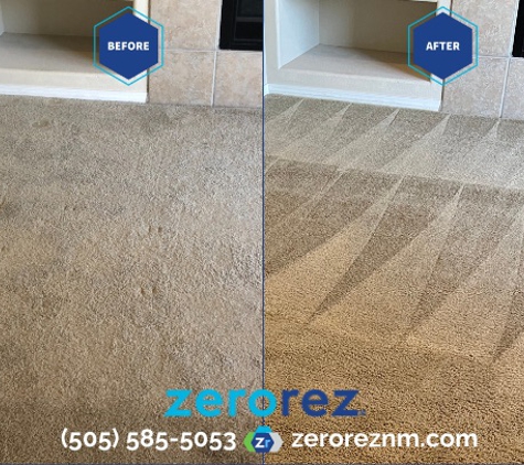 Zerorez New Mexico - Albuquerque, NM. Carpet Cleaned Before & After