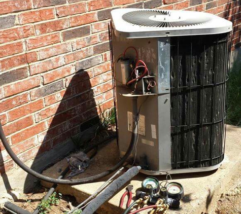 Texas Air Conditioning & Heating - Irving, TX. Before condenser Chang out, bad compressor
