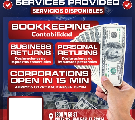 Corey & Associates Accountant Advisors - Hialeah, FL. Services Provided