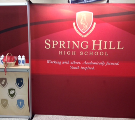 Signarama - Irmo, SC. Spring Hill High School exhibition and promotional items by Signarama Columbia.
