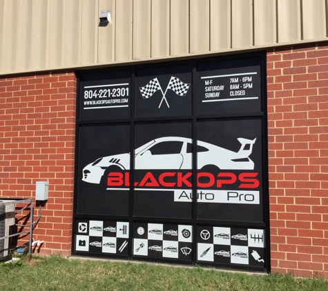 Design Tech Exhibits - Richmond, VA. BlackOps RVA Window Cling