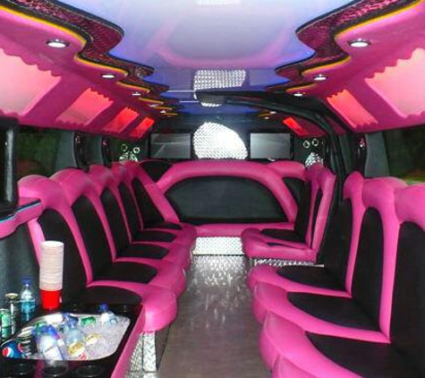 Price 4 Limo & Party Bus, Charter Bus. pink limo interior