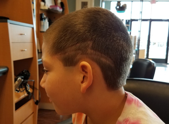 New Style Salon Bellevue - Green Bay, WI. He wanted a  thunder bolt this time. He really likes it.