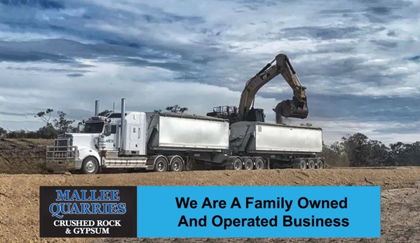 Mallee Quarries Pty Ltd - Yelta, VIC. We Are A Family Owned And Operated Business.
