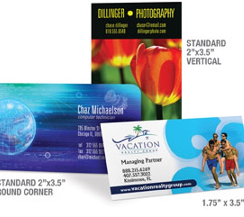 Quality Printing Services - Petaluma, CA. Business cards in all shapes and sizes.