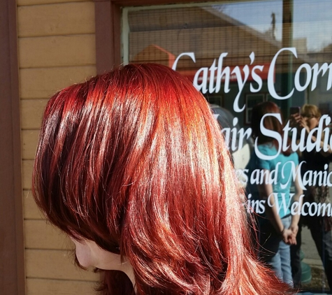 Cathy's Corner Hair Studio - Sandpoint, ID. Beautiful Reds using Organic Colors.