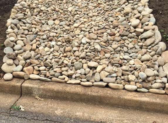 Sunburst Nursery and Landscape - Spartanburg, SC. Dry creek bed aka driveway