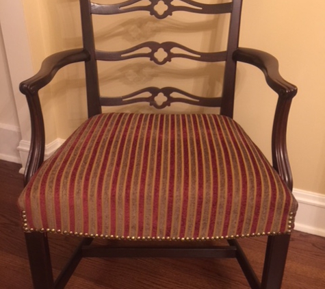 The Furniture Recycler - Forest Park, IL. Dining Room Chair After Reupholster and Refinish