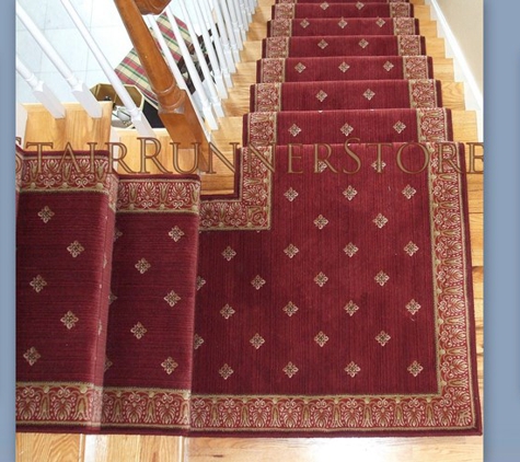 The Stair Runner Store - Creative Carpet & Rug LLC - Virtual Appointment - Oxford, CT. Custom Stair Runner Landings - Shipped Ready to Install