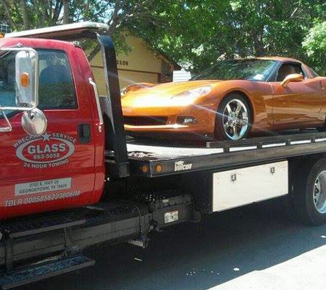 Glass Wrecker Service - Georgetown, TX. towing service