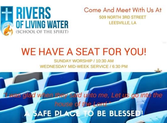 Rivers of Living Water Church - Leesville, LA. See You There!