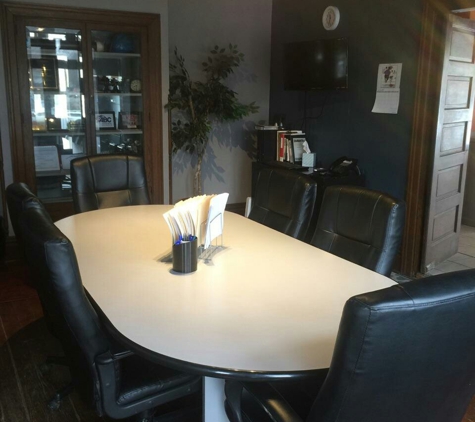 Mason's Mark Stone Veneer Corp - New Stanton, PA. Our conference room is all set to meet with your customers, contractors and our engineers to discuss the finer details of the project.