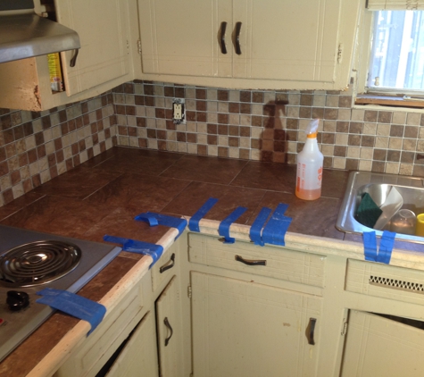 Seven Painting and Construction L.L.C. - Spencer, OK. Backslash 
Countertop
Installation