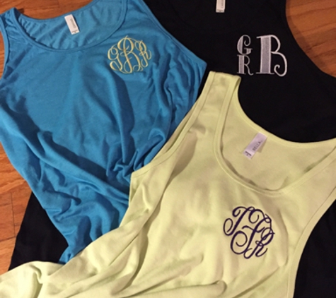 Backporch Monogramming - Hot Springs National Park, AR. Monogrammed Tank Tops