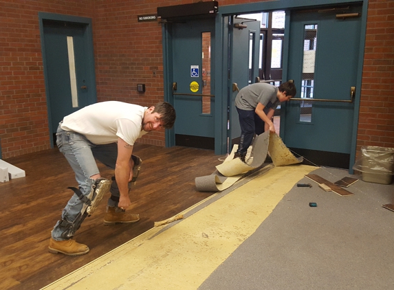 Sullivan And Son Carpet Inc - Hamden, CT. Hamden Miller Library Luxury Vinyl Plank replaced the old carpet.