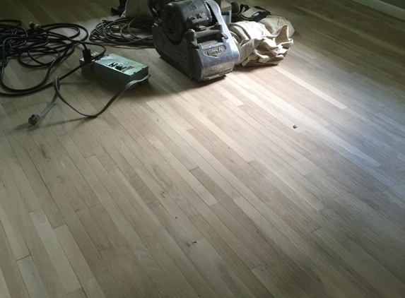 Little Floor Refinishing LLC - Dayton, OH. Photo after sanding floor.