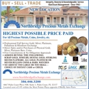 Northbridge Precious Metals Exchange Gold and Silver Purchases and Sales - Gold, Silver & Platinum Buyers & Dealers