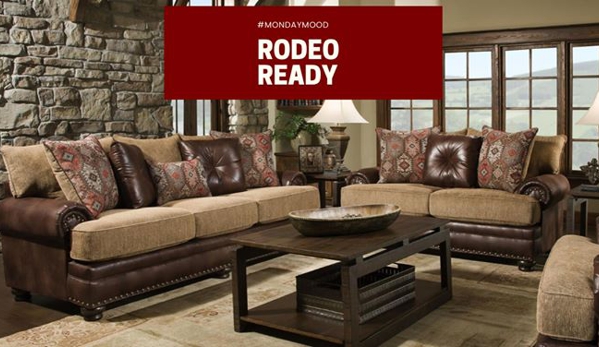 Bi-Rite Furniture - Houston, TX. Giddy up y'all! ���� It's rodeo time. Get in the mood with this rustic style living room set. Individual pieces starting at $598. 713-699-8200