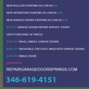 Repair Garage Door Springs - Garage Doors & Openers